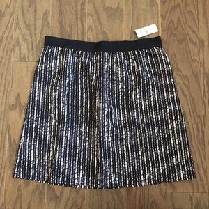 Ann Taylor LOFT Stripe Print A-line Mini Skirt